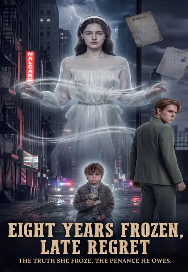 EIGHT YEARS FROZEN LATE REGRET THE TRUTH SHE FROZE, THE PENANCE HE OWES. cover