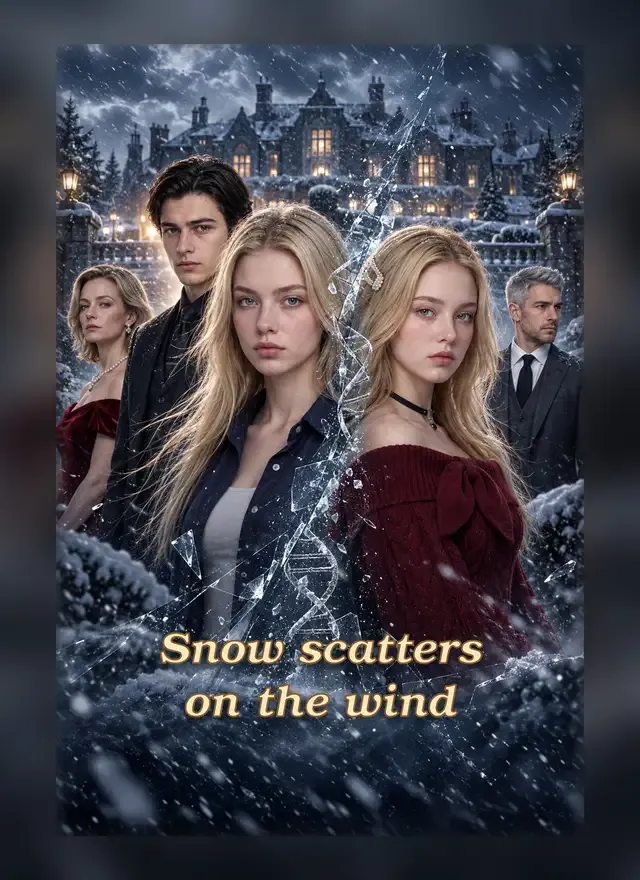 Snow scatters on the wind cover